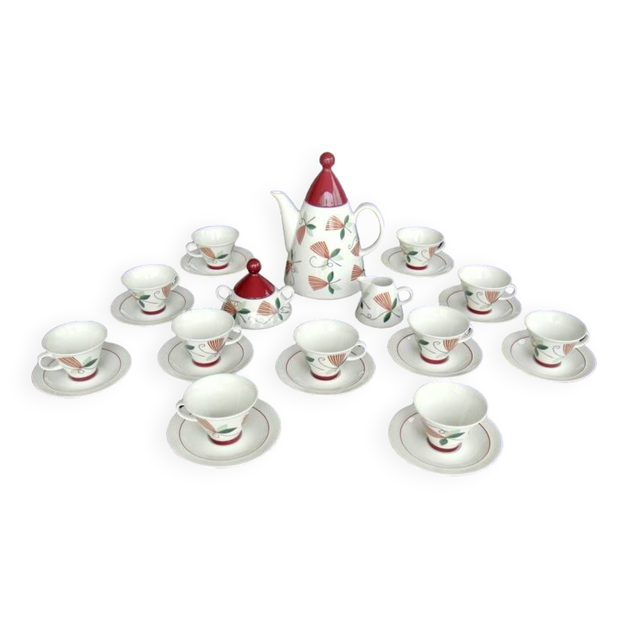 Vintage coffee service ARABIA of FINLAND 25 pieces