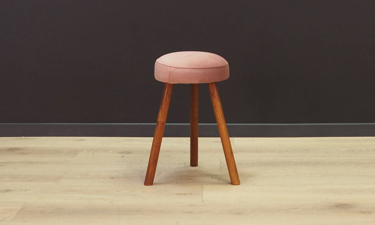 Set of three pink footstools, Danish design, 1960s, production: Denmark