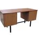 Modernist desk with double drawers in formica and metal, 1960.