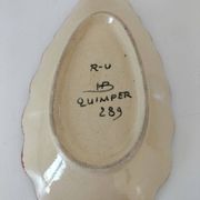 Vintage HB Quimper shell butter dish