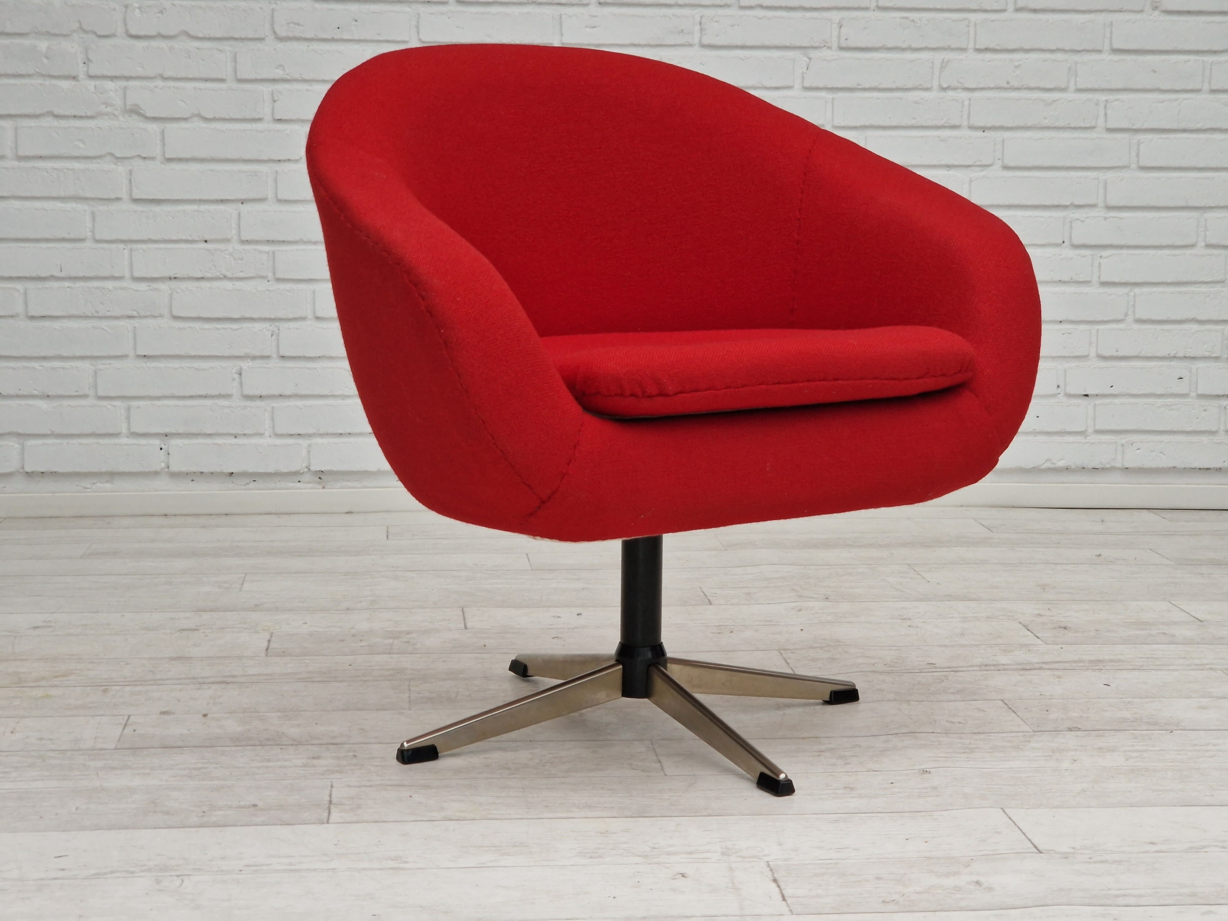 1960s, scandinavian design by Karl Eric Klote, swivel lounge chair