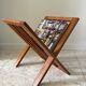 Vintage geometric magazine rack