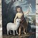 Painting Oil on canvas after Murillo Saint Jean Batiste early 20th century