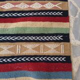Wool hand-made carpet Kilim multicolor 97x144cm