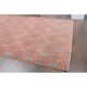 Tapis vintage turc Oushak fait main en laine et coton rouge