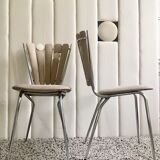 Vintage deconstructured "petals" chairs restored