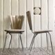 Vintage deconstructured "petals" chairs restored