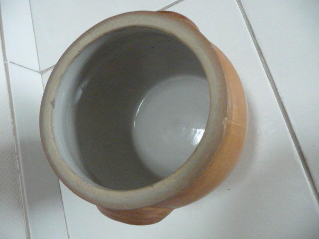 Old grease pot or candied stoneware pot