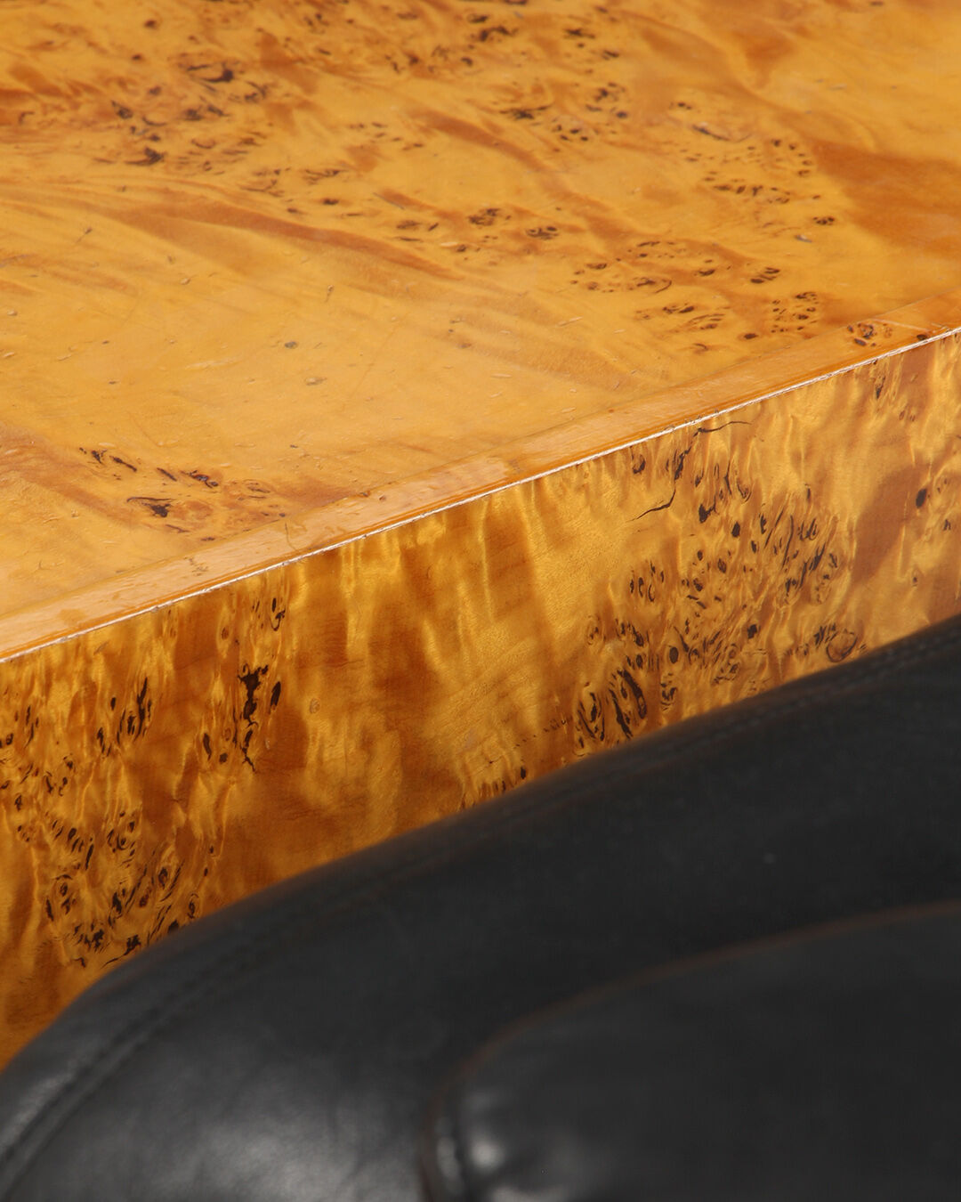 Coffee table in magnifying glass and brass