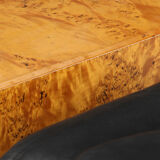 Coffee table in magnifying glass and brass