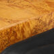 Table basse en loupe et laiton
