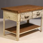 Table de cuisine en fer industriel des années 1950, Tchécoslovaquie