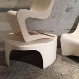 Two armchairs and a coffee table