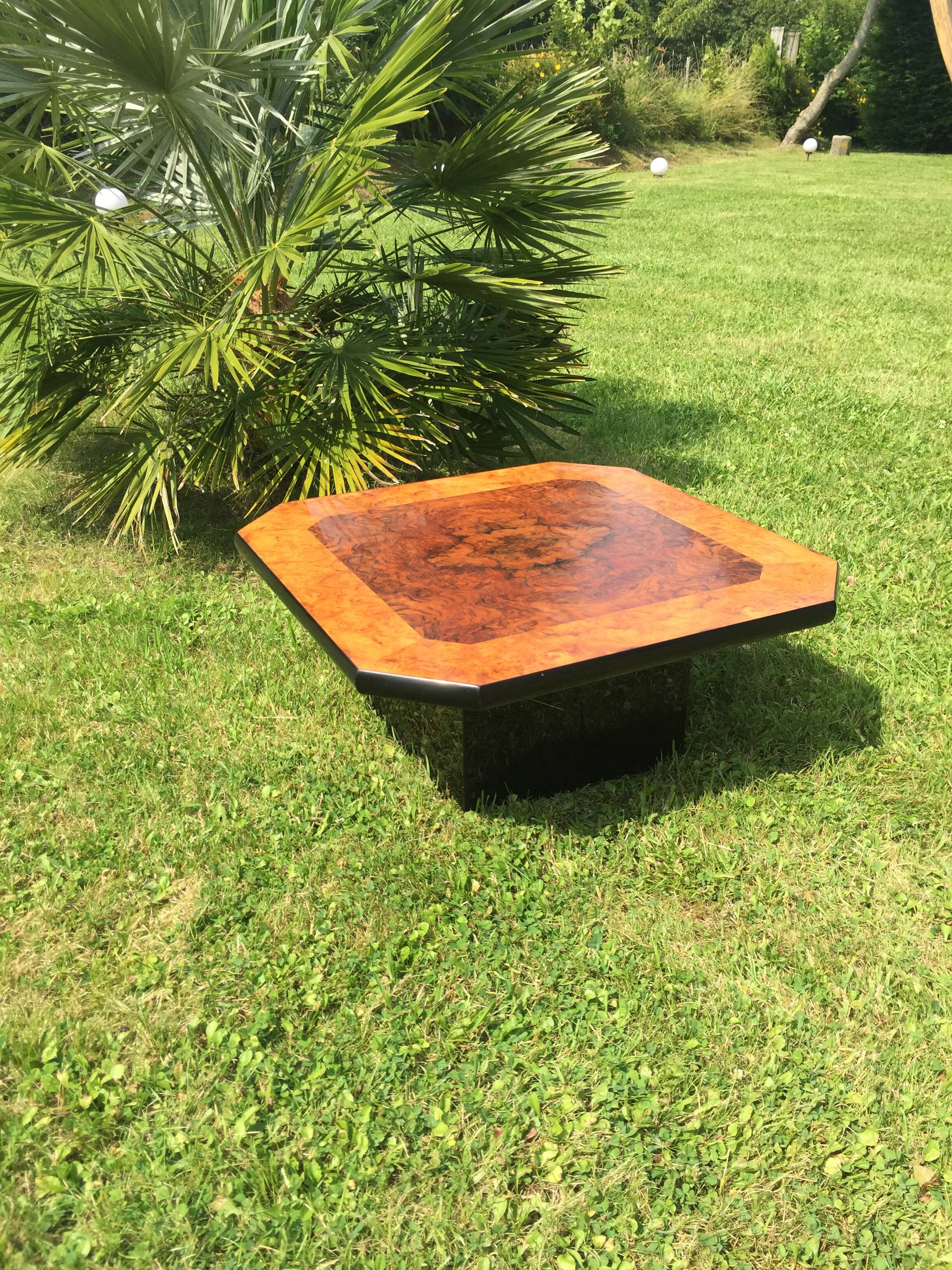 Vintage square coffee table Mario Sabot 1970