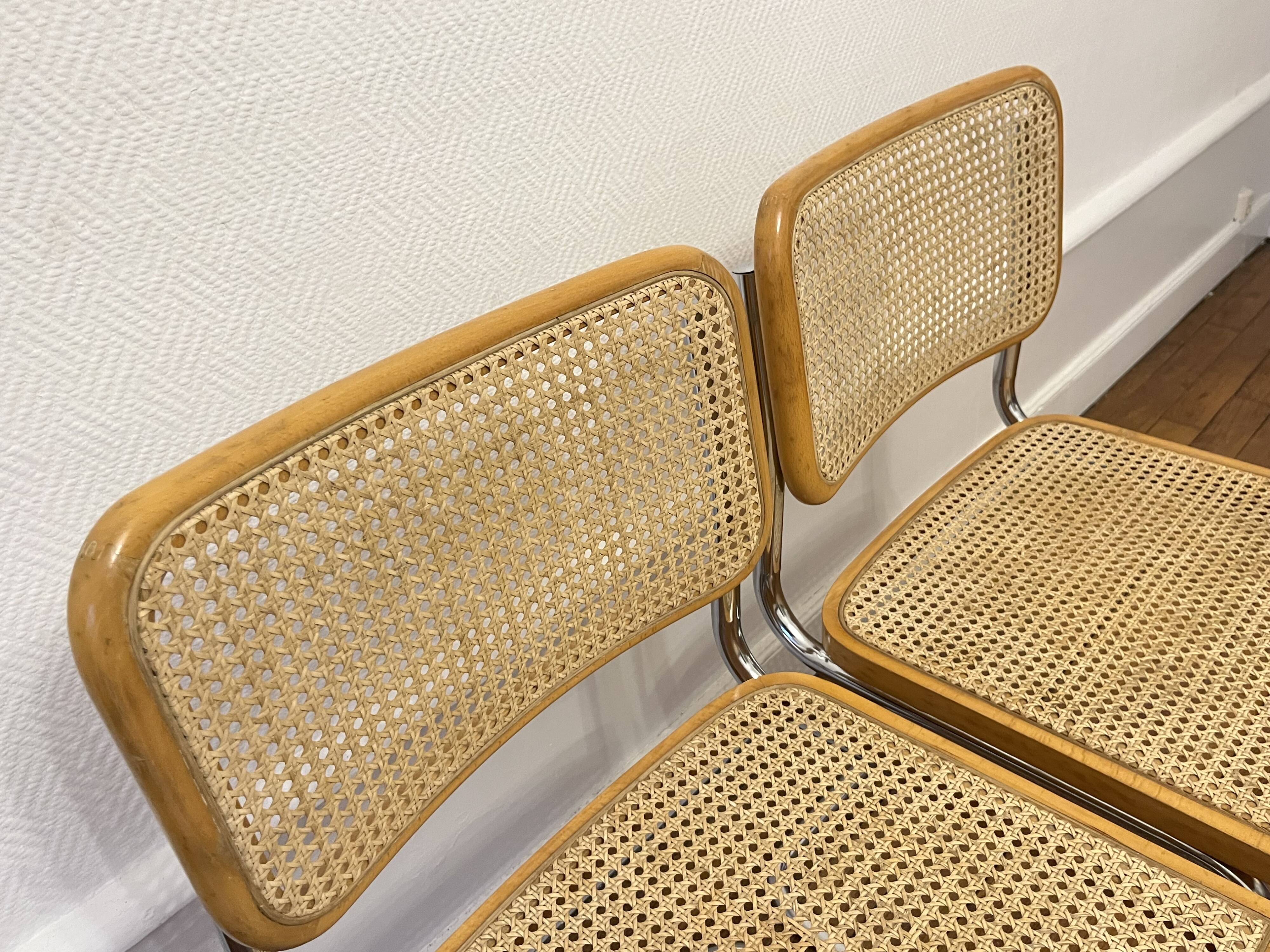 Set of 2 Cesca chairs by Marcel BREUER b32