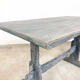 Table de ferme antique suédoise peinte en bleu
