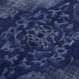 Overdyed Wool Vintage Handmade Carved Rug 174 cm x 297 cm