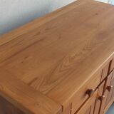 Elm sideboard Maison Regain, 80's