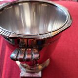 Silver metal ice bucket