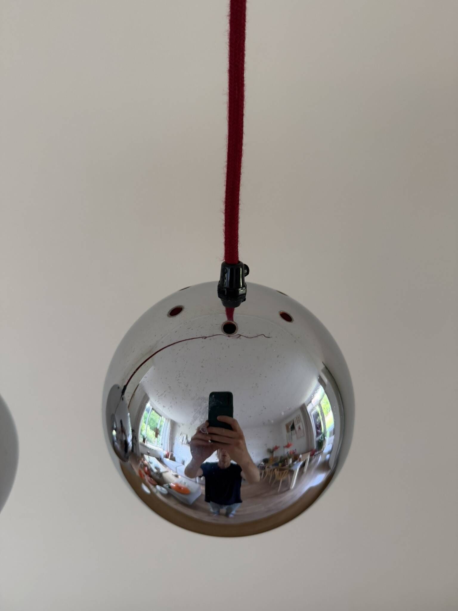 Set of 2 Vintage Topan style pendants - Danish design lamps - Space age sty