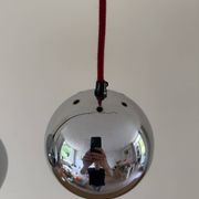 Set of 2 Vintage Topan style pendants - Danish design lamps - Space age sty
