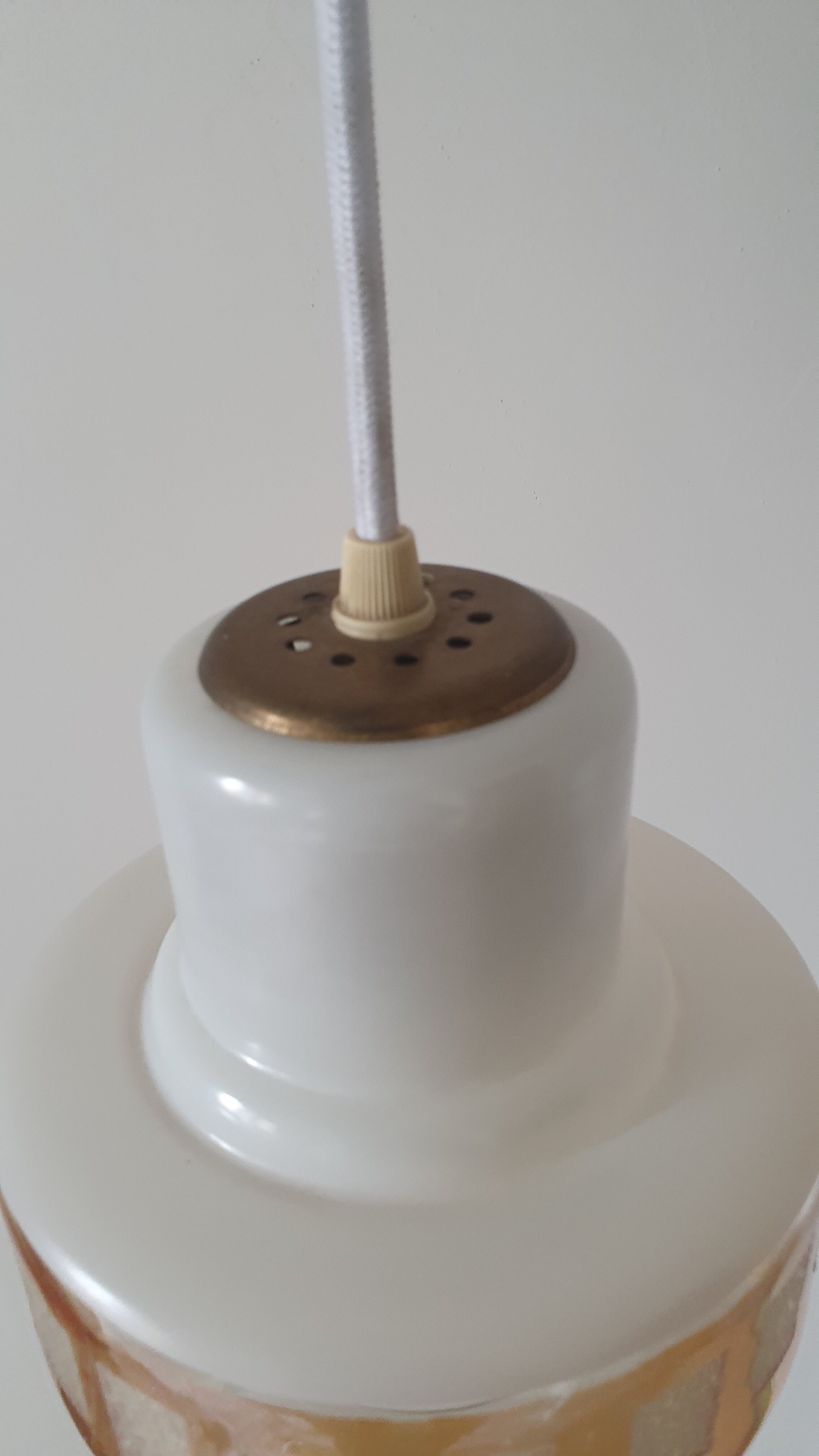 Opaline ceiling lamp 50/60s