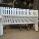 Folding garden bench in white lacquered beech of vintage origin 1950