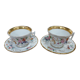 Duo tasses et sous-tasses en porcelaine Vieux Paris XIX ème