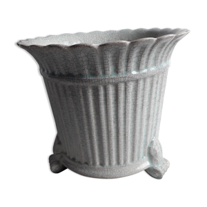 Pot en céramique craquelée du