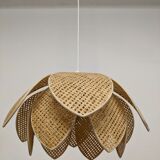 Rattan lotus flower suspension from the 60s/70s
