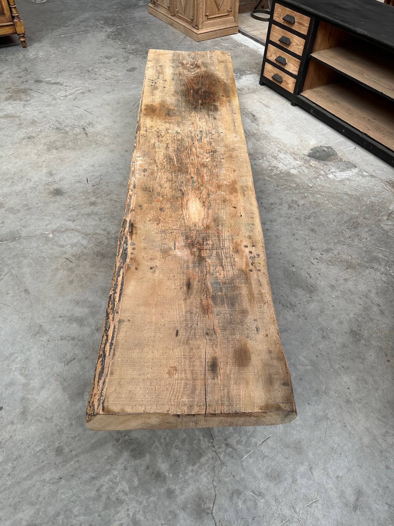 Solid elm coffee table