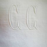 12 Damask napkins with lettering.