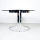 Milo Baughman chrome and smoked glass dinner table, 1970's