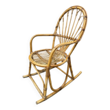 Rattan rocking chair Italy 1950