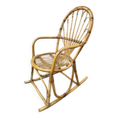 Rattan rocking chair Italy 1950