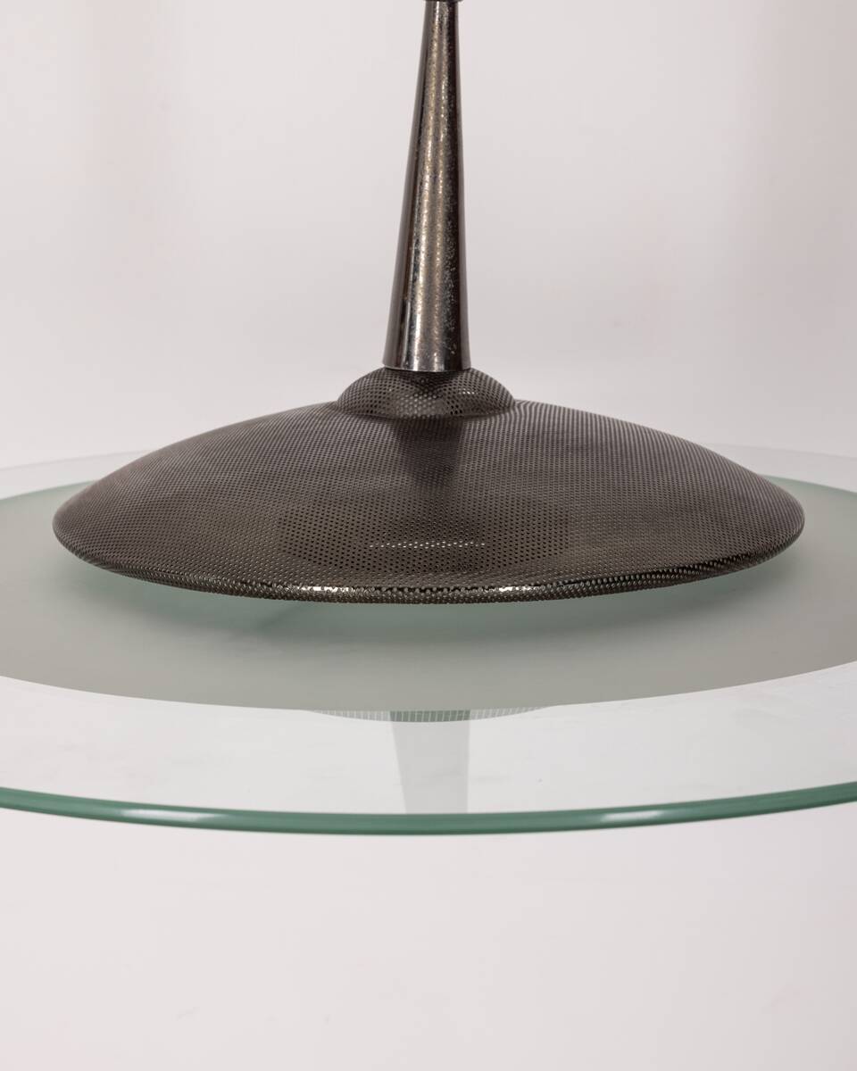 Vintage 60's chandelier in glass and crystal italian design