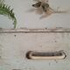 Old wooden box patinated white
