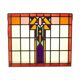 Colorful Amsterdam School Stained Glass Window – Art Deco