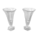 Pair of old art deco style vintage molded glass vases