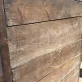 Old rustic farmhouse cabinet in fruit wood