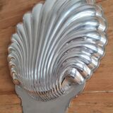 Silver metal dish shell w.rogers