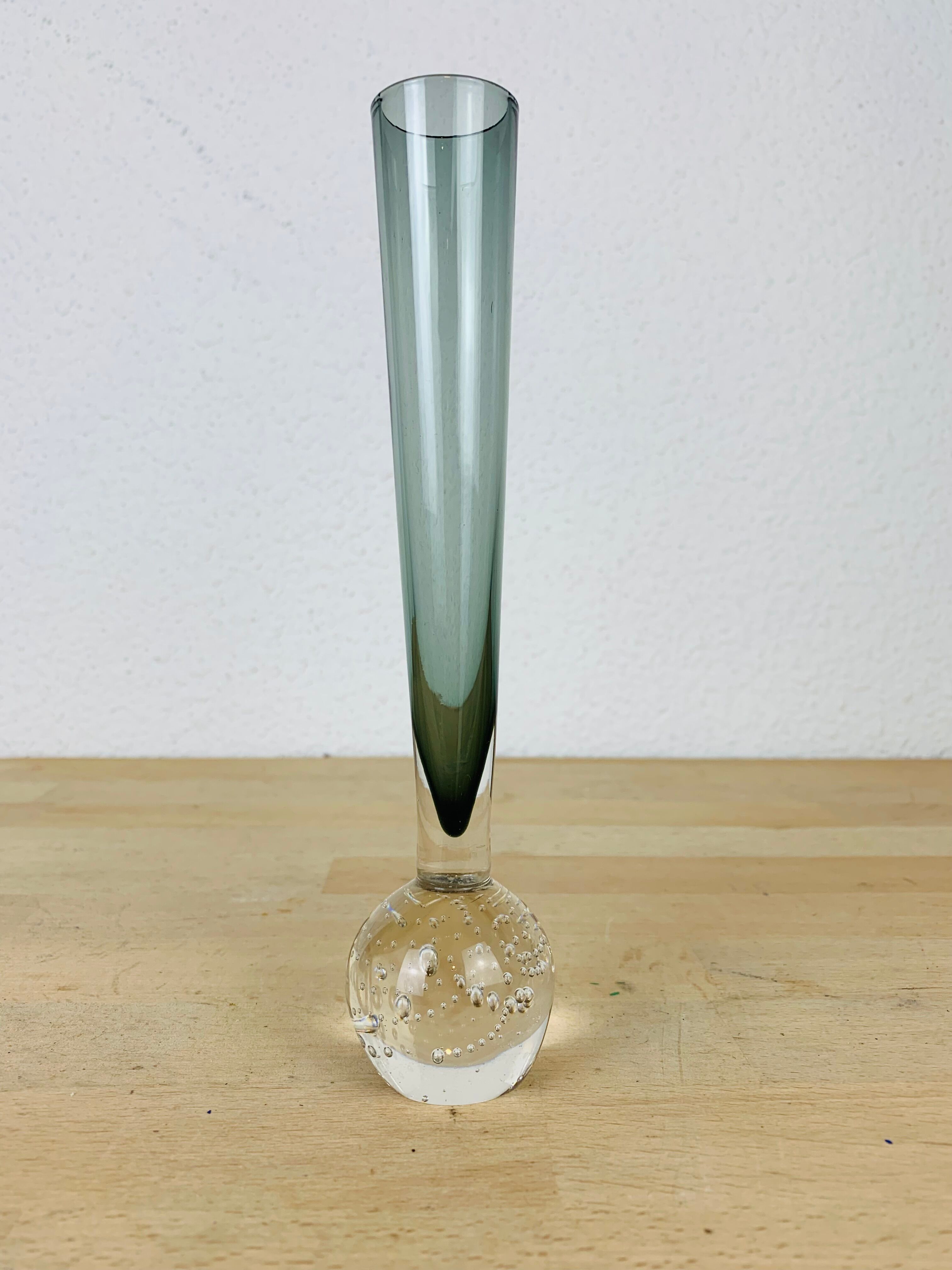 Vase glass tube Murano soliflore