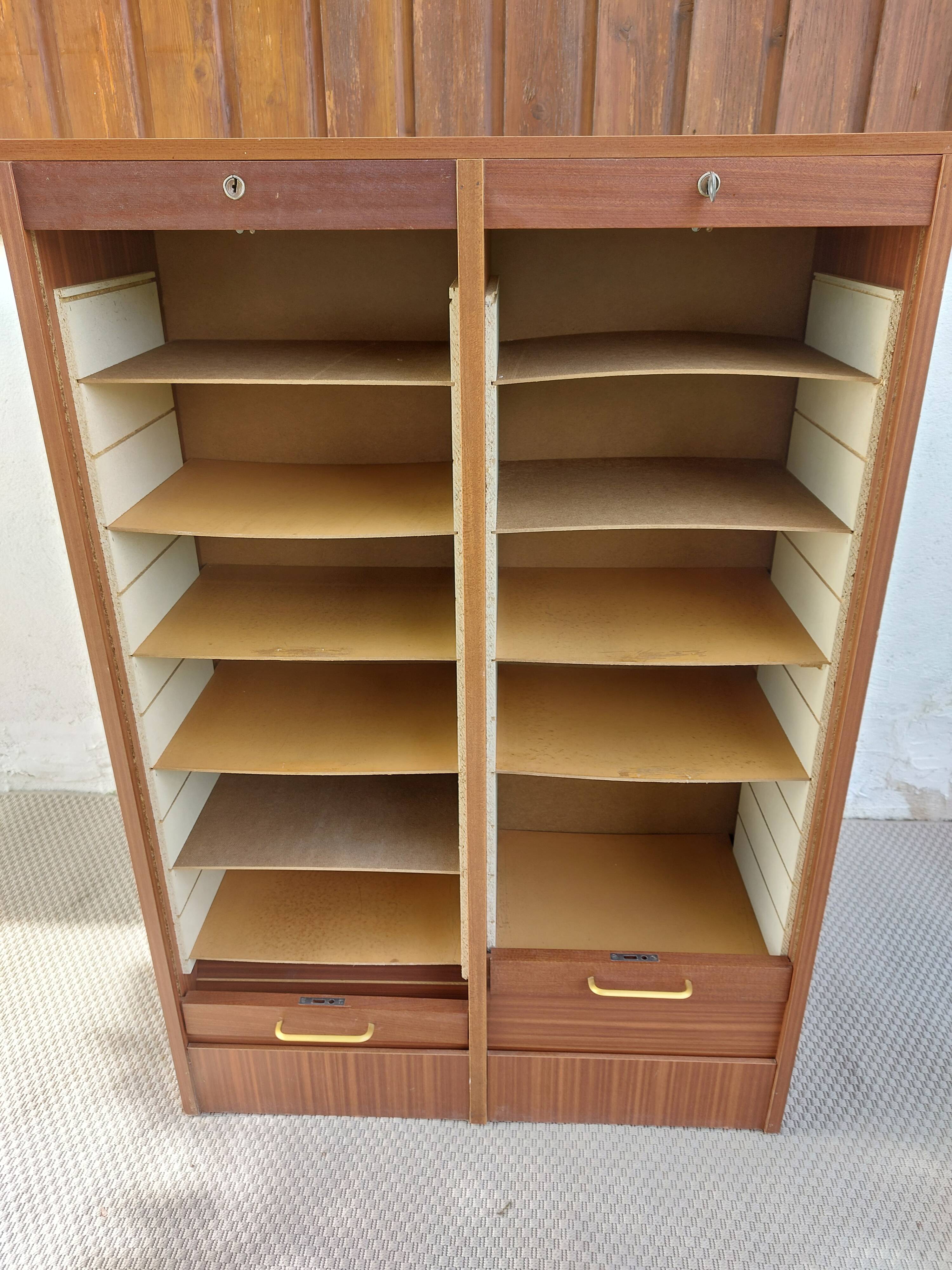 Meuble classeur à rideaux double