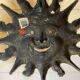 Large sculpted and gilded sun wall art - Artisanal craftsmanship / La Venexiana Venice