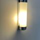 Vintage art deco wall light, chrome and opaline glass, France 1930