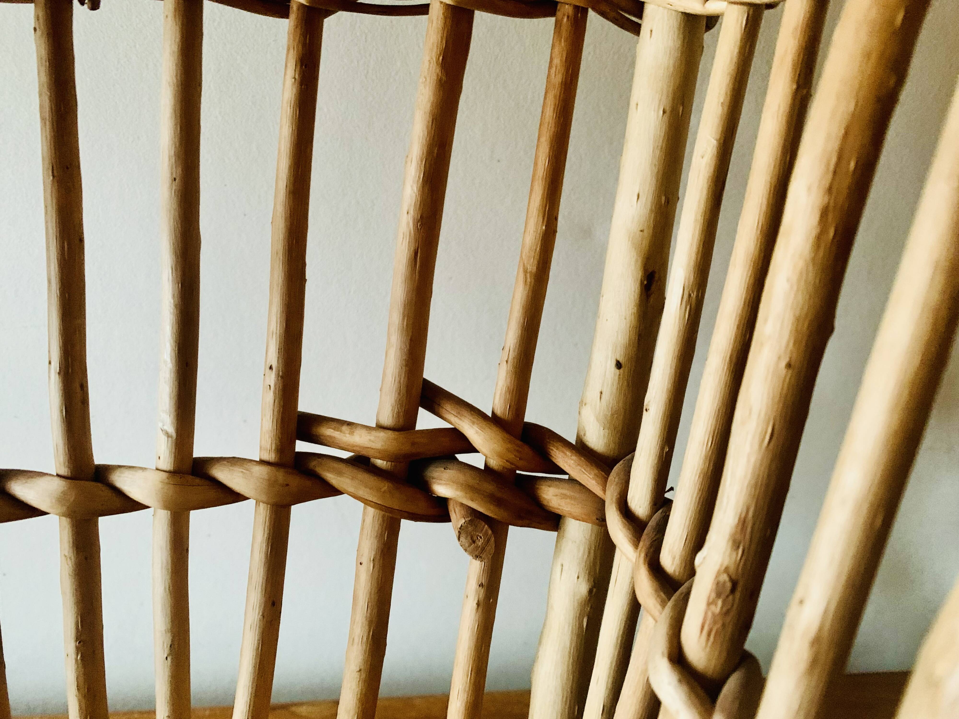 Large vintage wicker basket