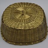 Square basket vintage metal wire
