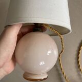 Small old glass table lamp