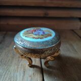 Bonbonnière pedestal table holder rings porcelain limoge