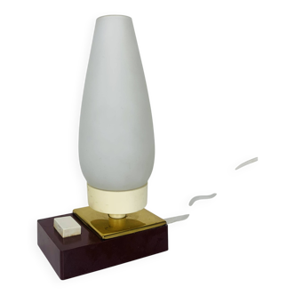 Opaline and Bakelite tulip lamp, 1950s